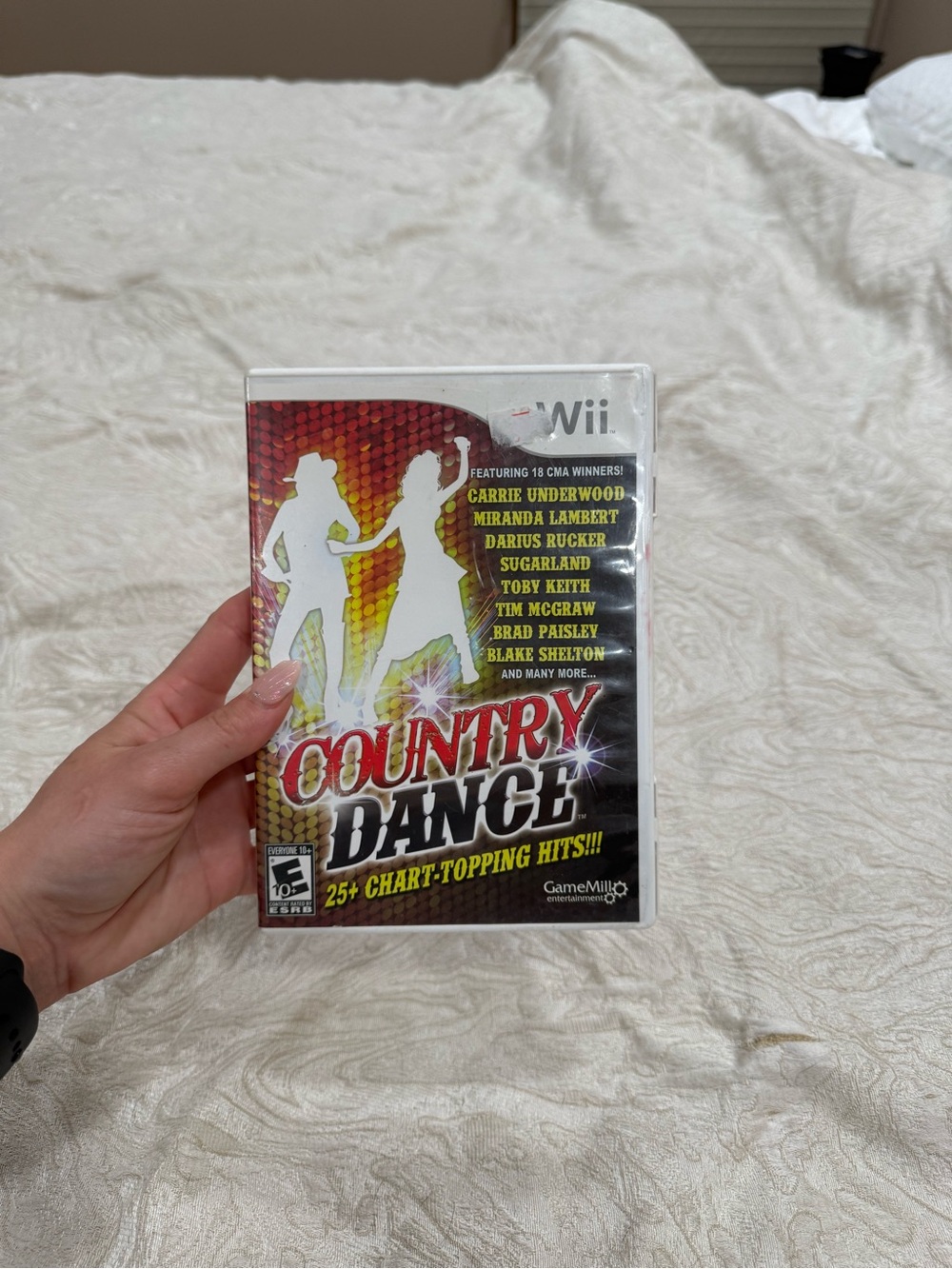 Nintendo Country Dance Wii Game - White Case with Red & Yellow Cover